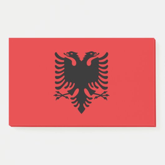 Hinweise unter der Flagge Albaniens Post-it Klebezettel (Vorderseite)