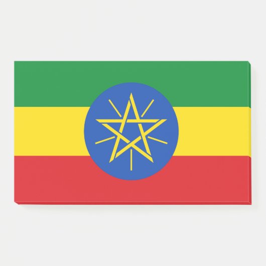 Hinweise unter der Flagge Äthiopiens Post-it Klebezettel (Vorderseite)