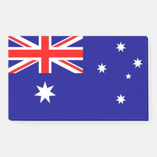 Hinweise unter der Flagge Australiens Post-it Klebezettel (Vorderseite)