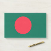 Hinweise unter der Flagge Bangladeschs Post-it Klebezettel (Auf Schreibtisch)