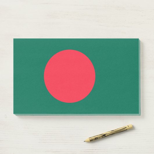 Hinweise unter der Flagge Bangladeschs Post-it Klebezettel (Auf Schreibtisch)
