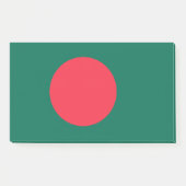Hinweise unter der Flagge Bangladeschs Post-it Klebezettel (Vorderseite)