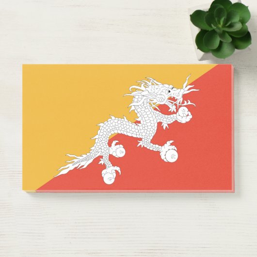 Hinweise unter der Flagge Bhutans Post-it Klebezettel (Büro)