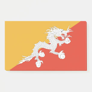 Hinweise unter der Flagge Bhutans Post-it Klebezettel