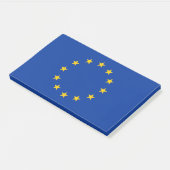 Hinweise unter der Flagge der Europäischen Gewerks Post-it Klebezettel (angewinkelt)