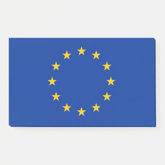 Hinweise unter der Flagge der Europäischen Gewerks Post-it Klebezettel (Vorderseite)