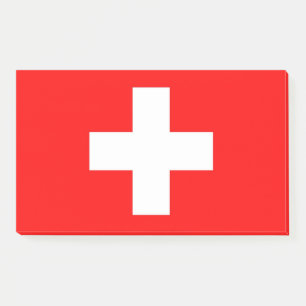 Hinweise unter der Flagge der Schweiz Post-it Klebezettel
