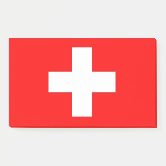 Hinweise unter der Flagge der Schweiz Post-it Klebezettel (Vorderseite)