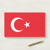 Hinweise unter der Flagge der Türkei Post-it Klebezettel (Auf Schreibtisch)