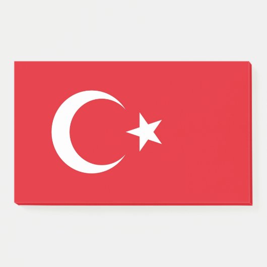 Hinweise unter der Flagge der Türkei Post-it Klebezettel (Vorderseite)