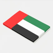 Hinweise unter der Flagge der VAE Post-it Klebezettel (angewinkelt)