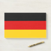 Hinweise unter der Flagge Deutschlands Post-it Klebezettel (Auf Schreibtisch)