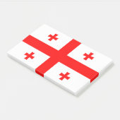 Hinweise unter der Flagge Georgiens Post-it Klebezettel (angewinkelt)