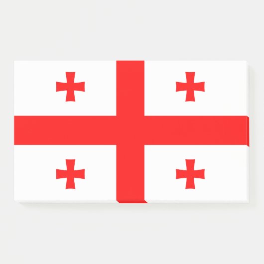 Hinweise unter der Flagge Georgiens Post-it Klebezettel (Vorderseite)