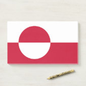 Hinweise unter der Flagge Grönlands Post-it Klebezettel (Auf Schreibtisch)
