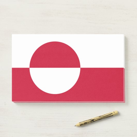 Hinweise unter der Flagge Grönlands Post-it Klebezettel (Auf Schreibtisch)