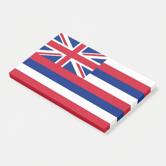 Hinweise unter der Flagge Hawaiis, USA Post-it Klebezettel (angewinkelt)