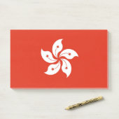 Hinweise unter der Flagge Hongkongs Post-it Klebezettel (Auf Schreibtisch)