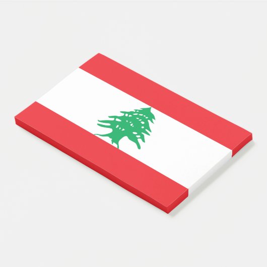 Hinweise unter der Flagge Libanons Post-it Klebezettel (angewinkelt)