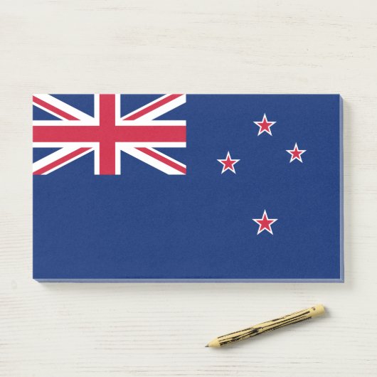 Hinweise unter der Flagge Neuseelands Post-it Klebezettel (Auf Schreibtisch)