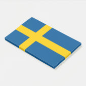 Hinweise unter der Flagge Schwedens Post-it Klebezettel (angewinkelt)