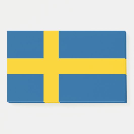 Hinweise unter der Flagge Schwedens Post-it Klebezettel (Vorderseite)