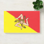 Hinweise unter der Flagge Siziliens Post-it Klebezettel (Büro)
