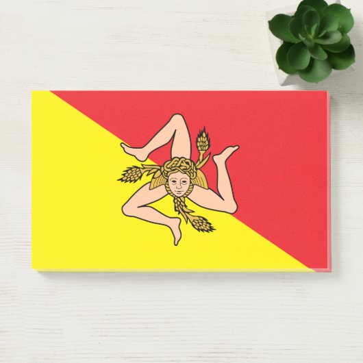 Hinweise unter der Flagge Siziliens Post-it Klebezettel (Büro)