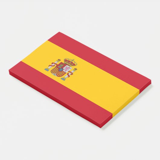 Hinweise unter der Flagge Spaniens Post-it Klebezettel (angewinkelt)