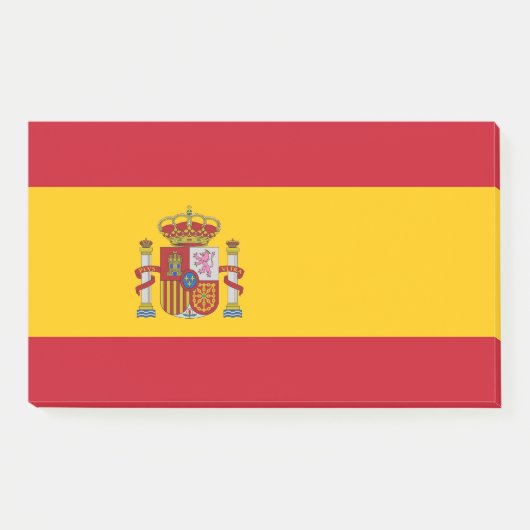 Hinweise unter der Flagge Spaniens Post-it Klebezettel (Vorderseite)