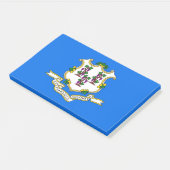 Hinweise unter der Flagge von Connecticut, USA Post-it Klebezettel (angewinkelt)