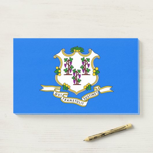 Hinweise unter der Flagge von Connecticut, USA Post-it Klebezettel (Auf Schreibtisch)