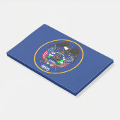 Hinweise unter der Flagge von Utah, USA Post-it Klebezettel (angewinkelt)