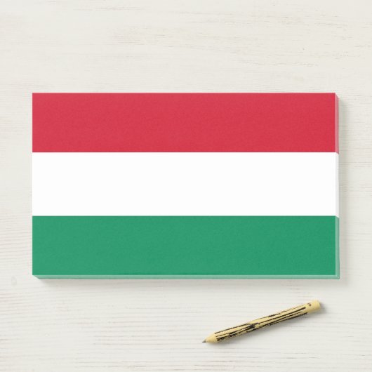 Hinweise unter ungarischer Flagge Post-it Klebezettel (Auf Schreibtisch)