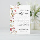 Hinweise von der Wildblume Dankeskarte (Stehend Vorderseite)