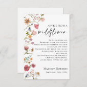 Hinweise von der Wildblume Dankeskarte (Vorne/Hinten)