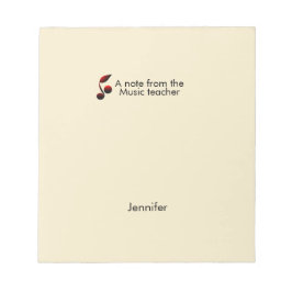 Hinweise von MusiklehrerInnen fügen Musiknote Name Notizblock