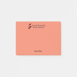 Hinweise von MusiklehrerInnen fügen Musiknote Name Post-it Klebezettel