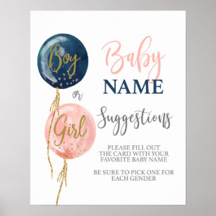 Hinweise zu Babynamen Geschlechtsverkehr Poster