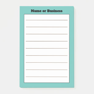 Hinweise zu benutzerdefinierten Geschäftsnamen Post-it Klebezettel