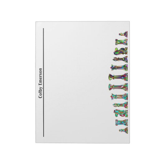 Hinweise zu den Farbschachfiguren der Gamespieler Notizblock (Rotiert)