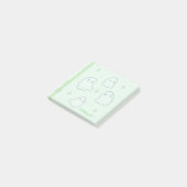 Hinweise zu den Namen des Ghost-Girls in Wasserfar Post-it Klebezettel (angewinkelt)