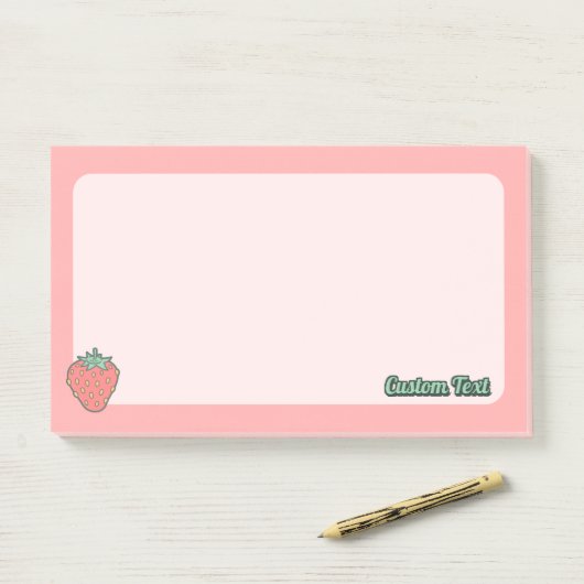 Hinweise zu Erdbeeren Post-it Klebezettel (Auf Schreibtisch)