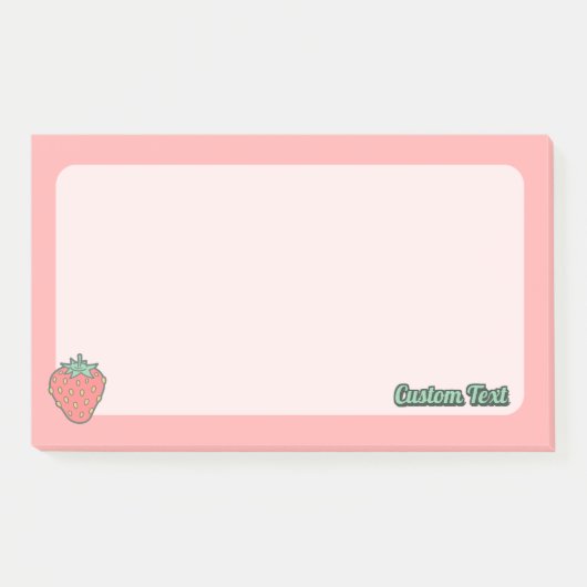 Hinweise zu Erdbeeren Post-it Klebezettel (Vorderseite)