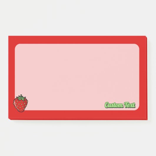 Hinweise zu Erdbeeren Post-it Klebezettel (Vorderseite)