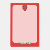 Hinweise zu Erdbeeren Post-it Klebezettel (Vorderseite)