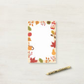 Hinweise zu Herbstelementen Post-it Klebezettel (Auf Schreibtisch)