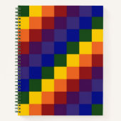 Hinweise zu kontrollierten Regenbogenfarben Notizbuch (Vorderseite)