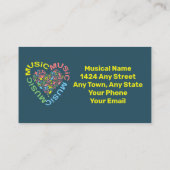 Hinweise zu Musiktexten Visitenkarte (Rückseite)