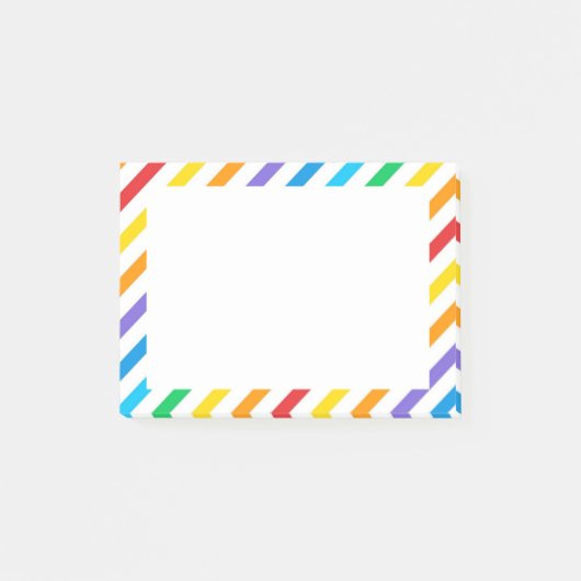 Hinweise zu Regenbogenstreifen Post-it Klebezettel (Vorderseite)